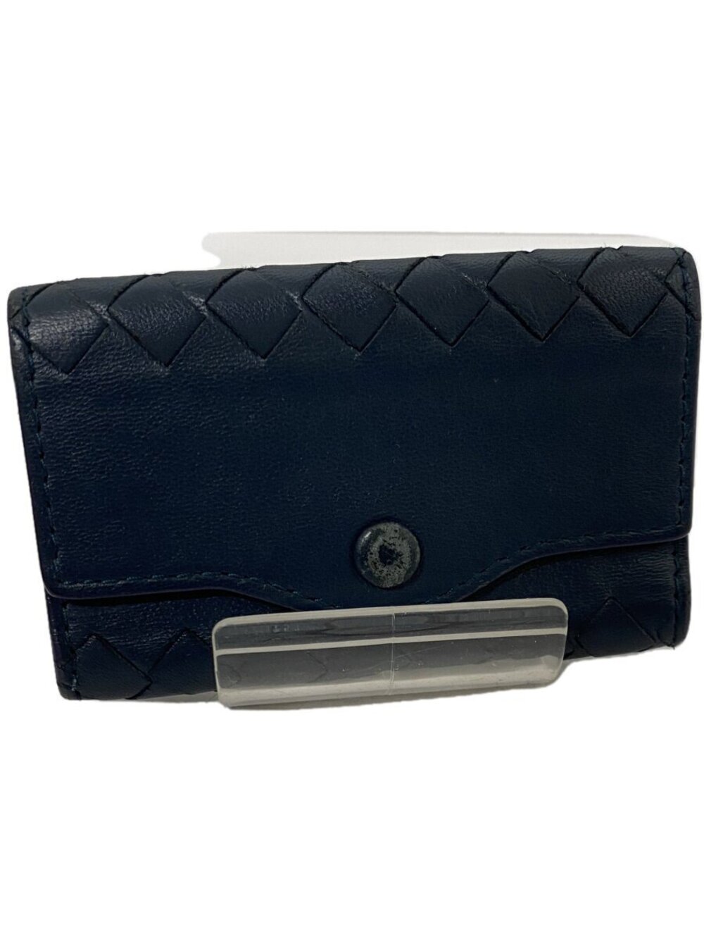 BOTTEGA VENETA Key Case Wallet Navy Blue